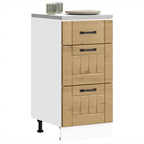 vidaXL Armoire de cuisine Lucca ch&ecirc;ne artisanal bois ing&eacute;nierie