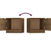 vidaXL Tables de chevet 2 pcs Chêne marron 40x39x40 cm