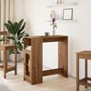 vidaXL Table de bar avec &eacute;tag&egrave;res ch&ecirc;ne artisanal bois d'ing&eacute;nierie
