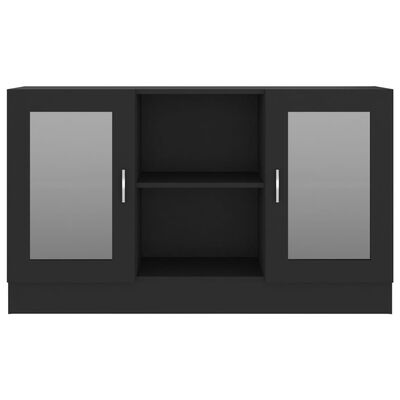 vidaXL Armoire à vitrine Noir 120x30,5x70 cm Aggloméré