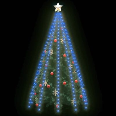 vidaXL Guirlande lumineuse d'arbre de Noël 300 LED Bleu 300 cm