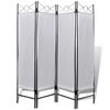 vidaXL Cloison de s&eacute;paration pliable 4 panneaux Blanc 160x180 cm