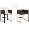 vidaXL Ensemble &agrave; manger de jardin et coussins 9 pcs marron poly rotin