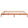 vidaXL Cadre de lit avec tables de chevet Brun cire 180 x 210 cm