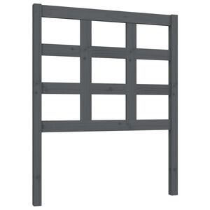 vidaXL T&ecirc;te de lit Gris 80,5x4x100 cm Bois massif de pin