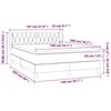 vidaXL Sommier &agrave; lattes de lit avec matelas Gris clair 140x200cm Tissu