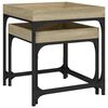 vidaXL Tables d'appoint 2 pcs Ch&ecirc;ne sonoma Bois d'ing&eacute;nierie