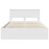 vidaXL Cadre de lit Blanc 140 x 200 cm Bois d'ing&eacute;nierie