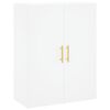 vidaXL Buffet haut Blanc 69,5x34x180 cm Bois d'ing&eacute;nierie