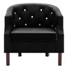 vidaXL Fauteuil noir velours