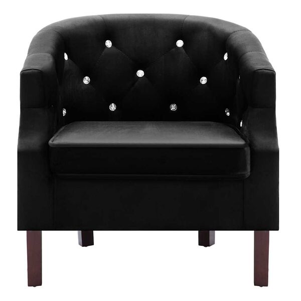 vidaXL Fauteuil noir velours