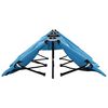 vidaXL Chaise longue pliable 2 places bleu acier