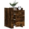 vidaXL Table de chevet ch&ecirc;ne fum&eacute; 45x50x65 cm bois d'ing&eacute;nierie