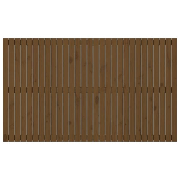 vidaXL T&ecirc;te de lit murale Marron miel 185x3x110 cm Bois massif de pin