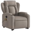 vidaXL Fauteuil inclinable de massage Taupe Tissu