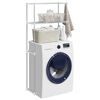 vidaXL &Eacute;tag&egrave;re pour machine &agrave; laver Blanc 70 x 27 x 136 cm Aluminium