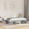 vidaXL Cadre de lit sans matelas gris b&eacute;ton 150x200 cm bois ing&eacute;nierie