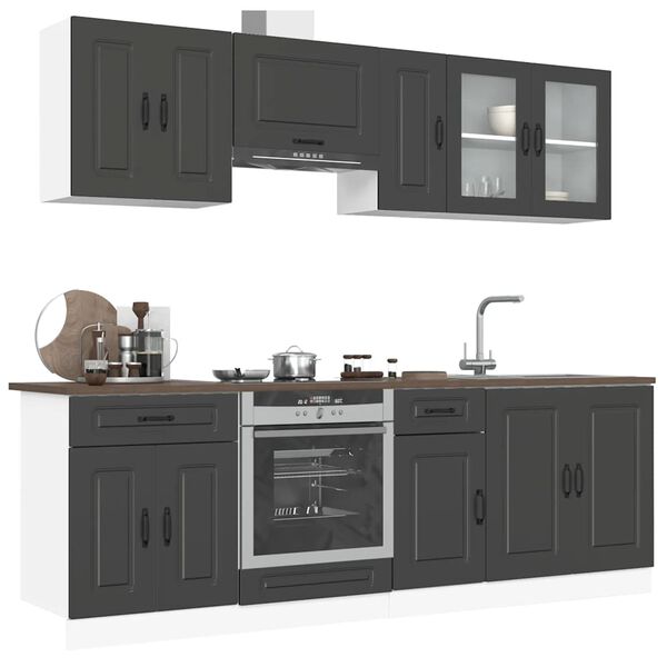 vidaXL Ensemble d'armoires de cuisine 8 pcs Kalmar bois d'ing&eacute;nierie