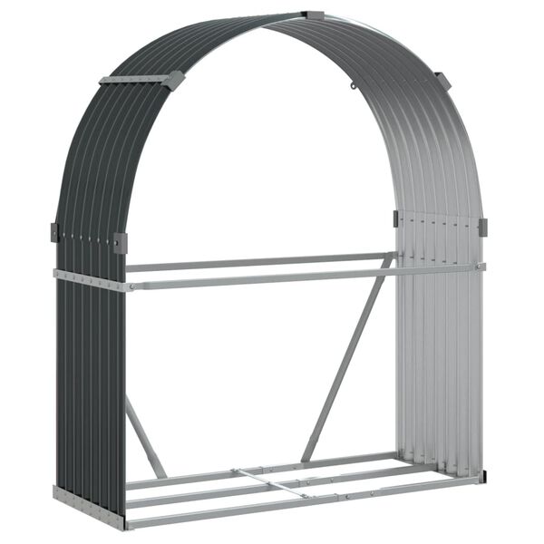 vidaXL Porte-b&ucirc;ches Anthracite 120 x 45 x 140 cm Acier galvanis&eacute;