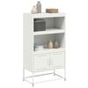 vidaXL Buffet haut blanc 68,5x38,5x123,5 cm acier