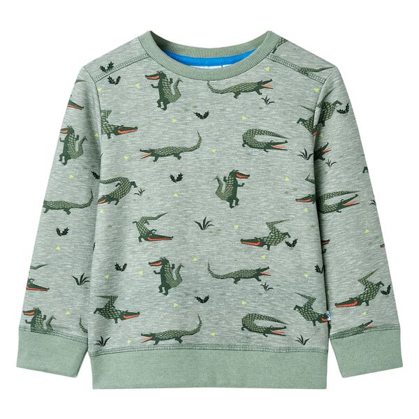 Sweatshirt pour enfants m&eacute;lange kaki clair 128