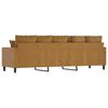 vidaXL Canap&eacute; &agrave; 3 places Marron 210 cm Velours