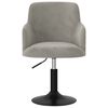 vidaXL Chaises pivotantes &agrave; manger lot de 2 Gris clair Velours