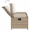 vidaXL Ensemble &agrave; manger de jardin et coussins 3 pcs Beige poly rotin