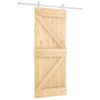 vidaXL Porte coulissante Naturel et Blanc 85 x 210 cm