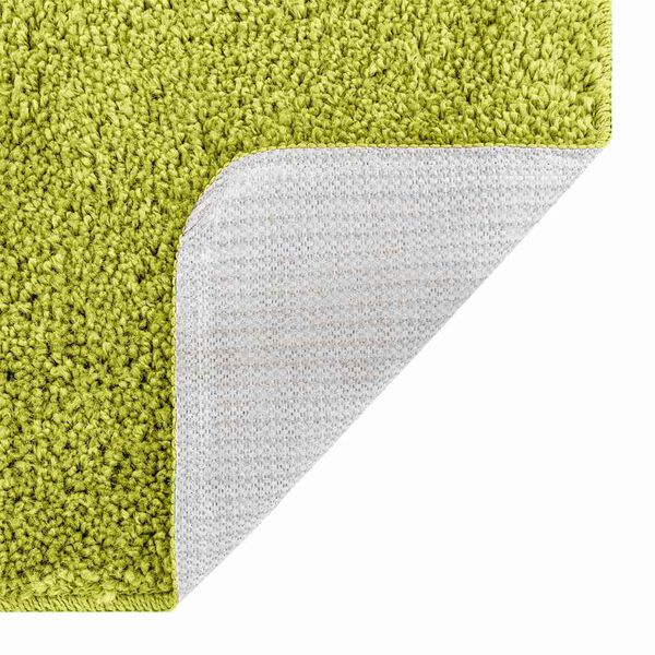 vidaXL Tapis de bain antid&eacute;rapant avec d&eacute;coupe pour toilette Vert