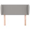 vidaXL T&ecirc;te de lit avec oreilles Gris clair 103x23x78/88 cm Tissu