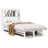 vidaXL Lit biblioth&egrave;que sans matelas blanc 90x200cm bois de pin massif