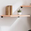 vidaXL &Eacute;tag&egrave;re murale 60x60x(2-4) cm bois de ch&ecirc;ne massif non trait&eacute;