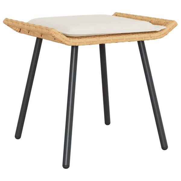 vidaXL Tabouret de Jardin 2 pcs Marron 50 x 40 x 45cm Polyester