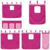 vidaXL Lit mezzanine enfants avec rideaux sans matelas rose 90x190 cm