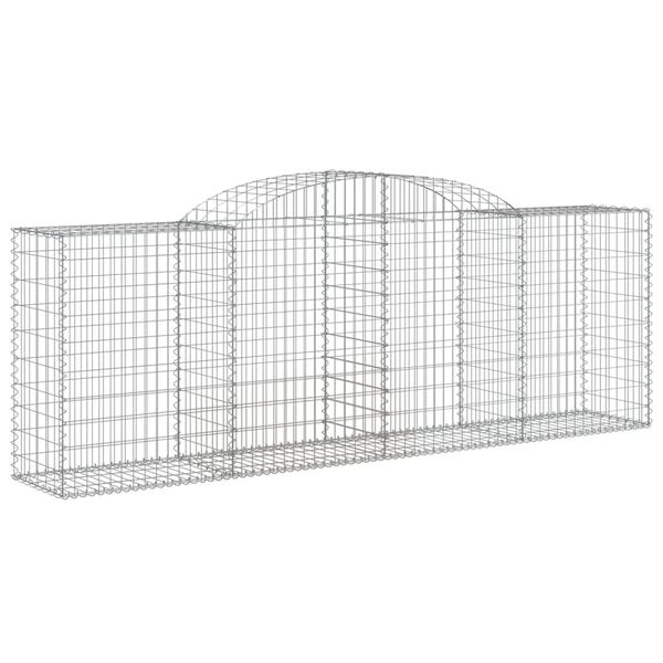vidaXL Paniers &agrave; gabions arqu&eacute;s 10 pcs 300x50x100/120 cm fer galvanis&eacute;