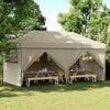 vidaXL Tente de fête pop-up Taupe 580 x 292 x 315 cm Tissu Oxford