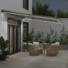vidaXL Auvent r&eacute;tractable automatique anthracite et blanc 500x350 cm
