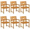 vidaXL Banc ext&eacute;rieur 6 pcs Naturel 56 x 55,5 x 90 cm