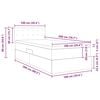 vidaXL Lit avec rangement et LED avec LED Rose 100 x 200 cm Velours