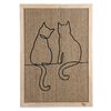 Designed by Lotte Panneau griffoir pour chats Poezels 70x50x2 cm Bois