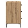 vidaXL Cabinet de chevet avec tiroir Ch&ecirc;ne artisanal 40 x 40 x 66 cm