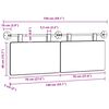 vidaXL T&ecirc;te de lit suspendue Uni Rouge orange 150 x 55 x 5 cm
