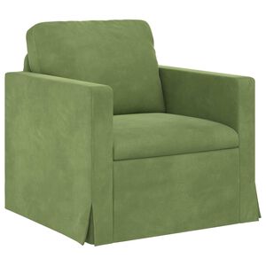 vidaXL Canap&eacute; Vert clair 78 x 78 x 80 cm Velours