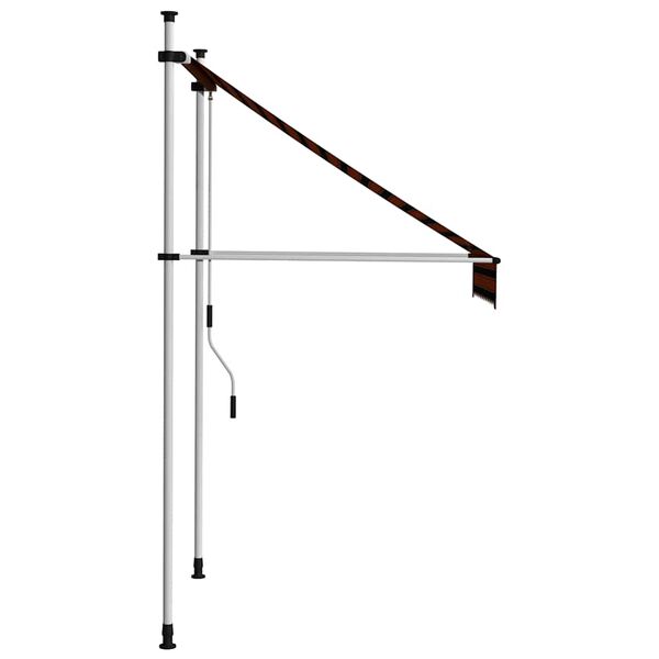 vidaXL Auvent manuel r&eacute;tractable 100 cm Orange et marron
