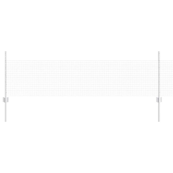 vidaXL Cl&ocirc;ture avec poteau Argent&eacute; 0,5 x 25 m Acier