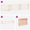 vidaXL Barri&egrave;re pour chien avec porte pliable 6 panneaux bois peuplier
