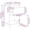 vidaXL Cabinet de chevet Ch&ecirc;ne noir 40 x 35 x 70 cm Bois d'ing&eacute;nierie