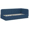 vidaXL Cadre de lit d'angle Bleu 100 x 200 cm tissu