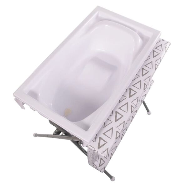 Bo Jungle Table de bain pliante 2 en 1 Pennsylvania Gris